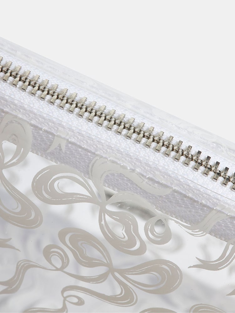 Skinnydip Bow Swirl White Wash Bag - Image 5 of 5 Skinnydip Bow Swirl White Wash Bag - Image 5 of 5