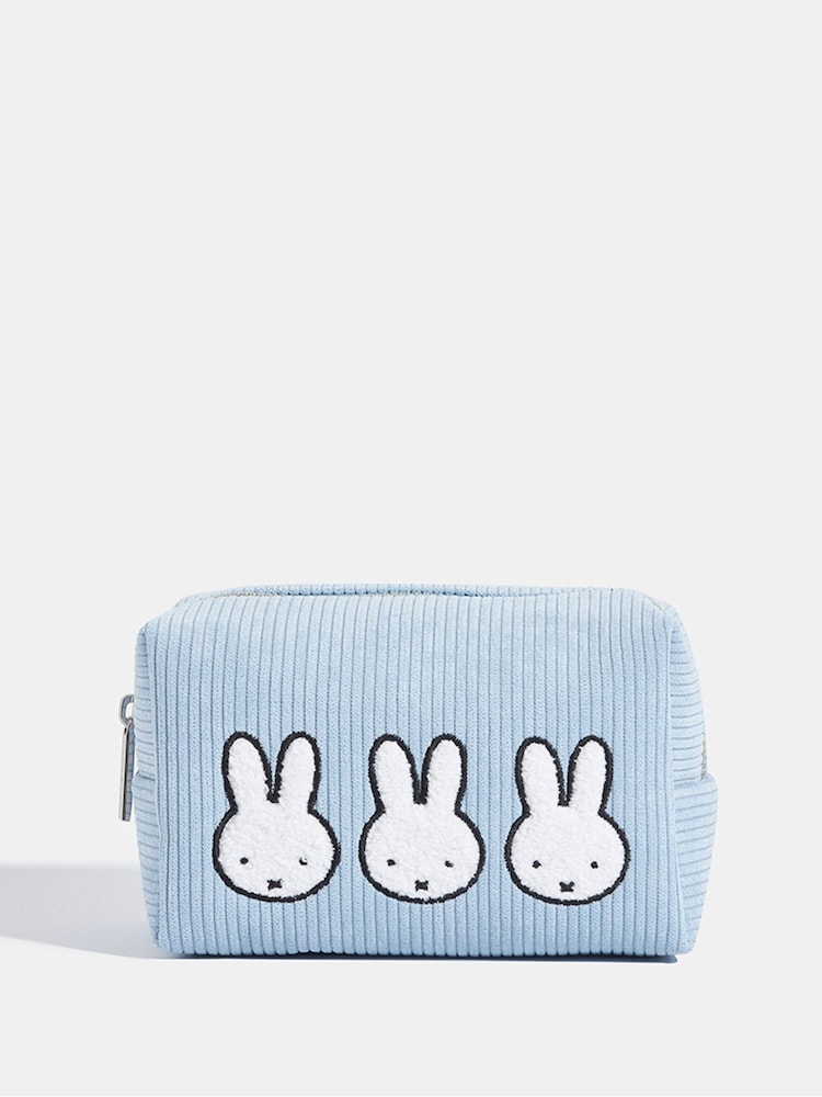 Skinnydip Blue Miffy Embroidered Cord Make-Up Bag - Image 1 of 5 Skinnydip Blue Miffy Embroidered Cord Make-Up Bag - Image 1 of 5