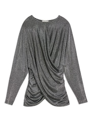 Albaray Silver Glitter Drape Top - Image 5 of 5