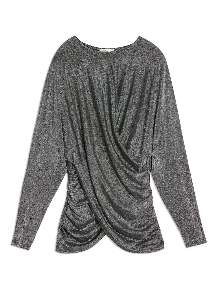 Albaray – Drapiertes Oberteil mit Silber-Glitzer - Bild 5 von 5 Albaray – Drapiertes Oberteil mit Silber-Glitzer - Bild 5 von 5