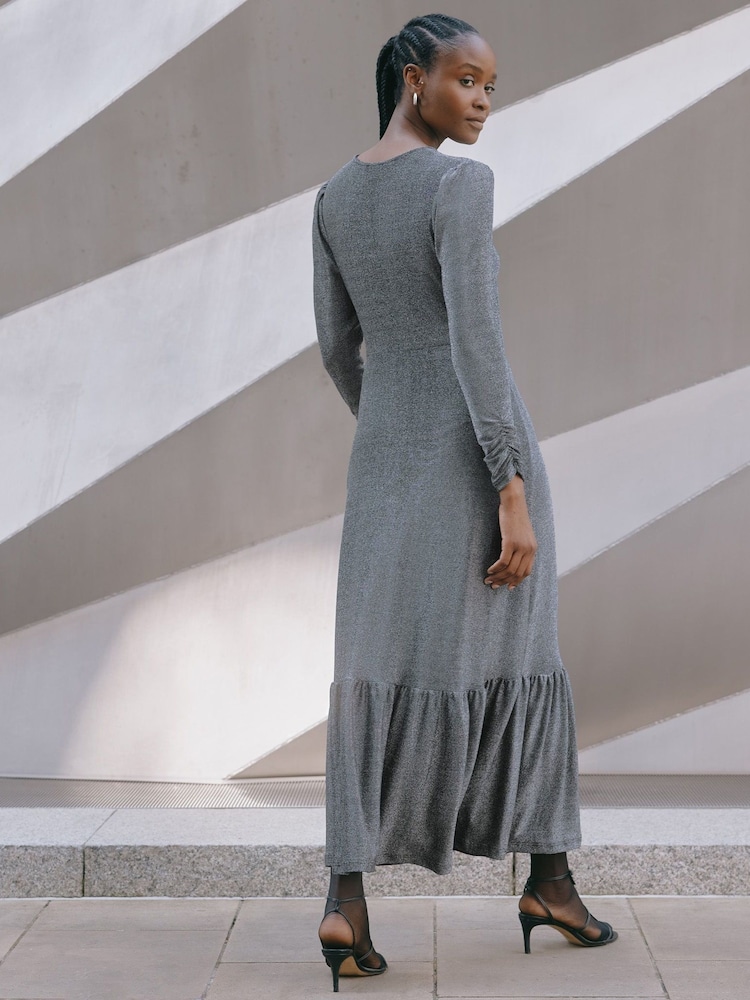 Albaray Silver Glitter Maxi Dress - Image 2 of 4
