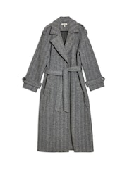 Albaray Grey Herringbone Coat - Image 5 of 5