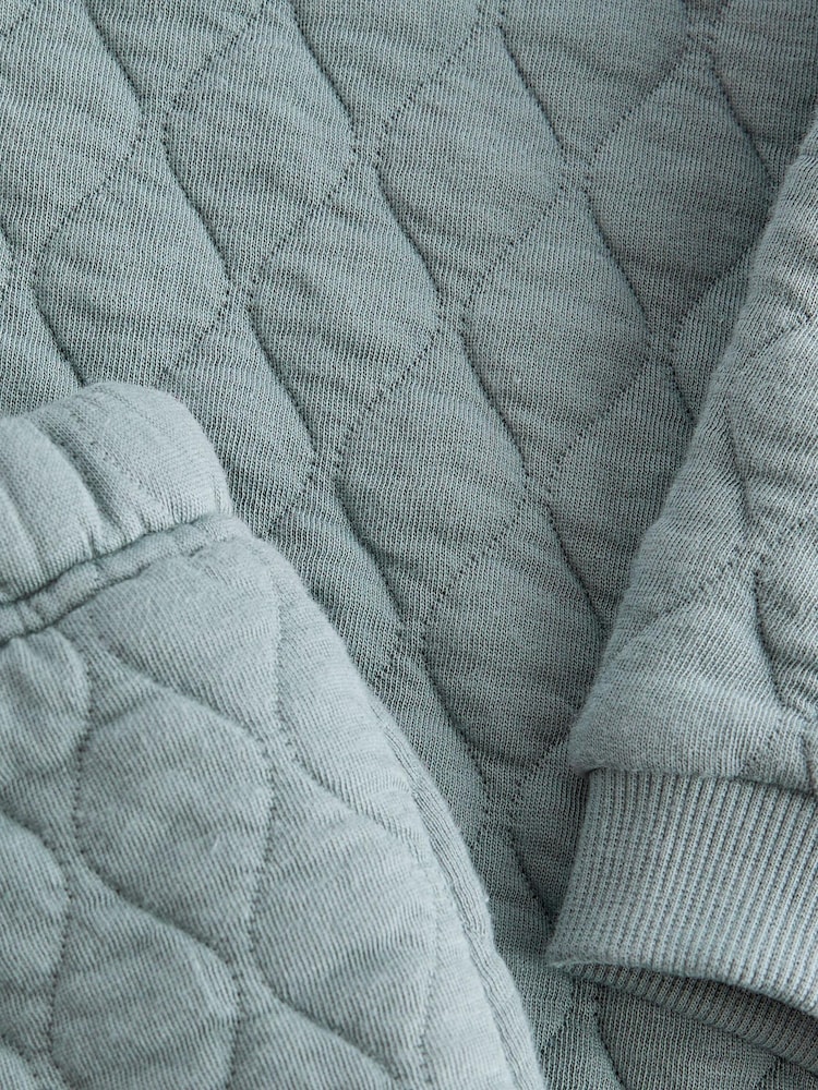 Teal Blue Quilted Sweatshirt and Jogger Set (3mths-7yrs) - Image 6 of 6 Teal Blue Quilted Sweatshirt and Jogger Set (3mths-7yrs) - Image 6 of 6