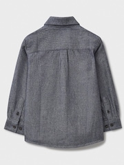 Crew Clothing Company Red 100% Cotton Long Sleeve Herringbone Flannel Shirt - Image 2 of 3
