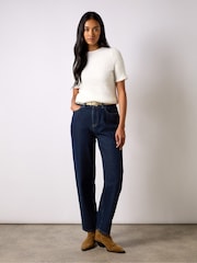 Ro&Zo White Ivory Fluffy Rib Top - Image 2 of 4
