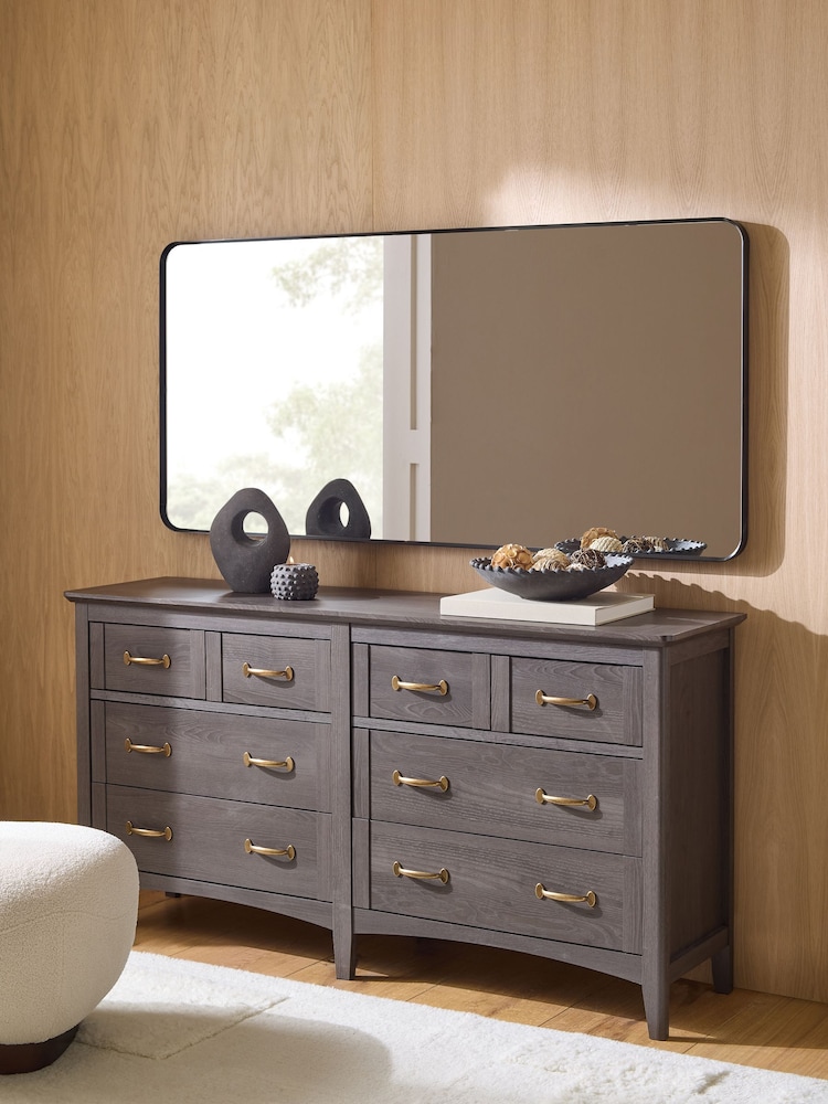 Black Rectangle Full Length Mirror - Image 1 of 6 Black Rectangle Full Length Mirror - Image 1 of 6