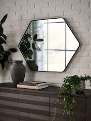 Black Hexagon Wall Mirror - Image 1 of 5