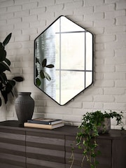 Black Hexagon Wall Mirror - Image 2 of 5