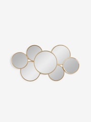 Gold Round Cluster Mirror - Image 4 of 6