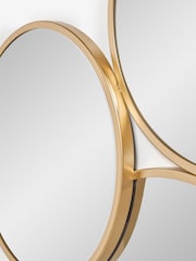 Gold Round Cluster Mirror - Image 5 of 6