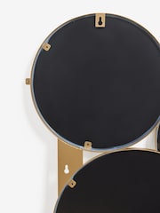 Gold Round Cluster Mirror - Image 6 of 6