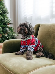 Chelsea Peers Red Pet  Christmas Nutcracker Fair Isle Print Pyjama T-shirt - Image 1 of 4