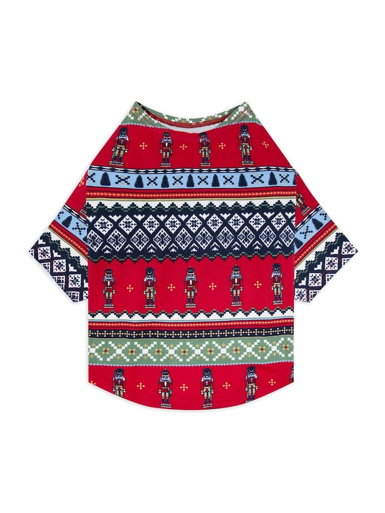 Chelsea Peers Red Pet  Christmas Nutcracker Fair Isle Print Pyjama T-shirt - Image 2 of 4