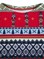 Chelsea Peers Red Pet  Christmas Nutcracker Fair Isle Print Pyjama T-shirt - Image 4 of 4