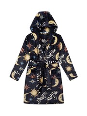Bata de tejido polar con estampado de cebras celestiales de Chelsea Peers - Imagen 5 de 5