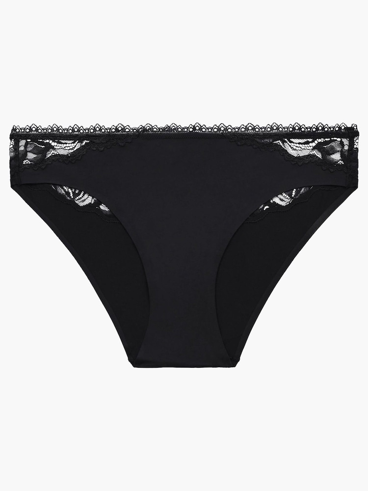 Calvin Klein Black Lace Lined Bikini Briefs - Image 1 of 3