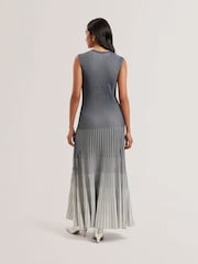 Ted Baker Blue Dilylaa Textured Stripe Knitted Dress - Image 2 of 5