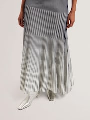 Ted Baker Blue Dilylaa Textured Stripe Knitted Dress - Image 3 of 5