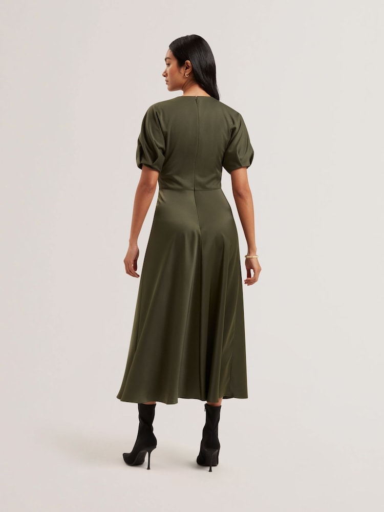 Ted Baker Edulis Ponte Bodice Satin Skirt Midi Dress - Bild 2 von 6