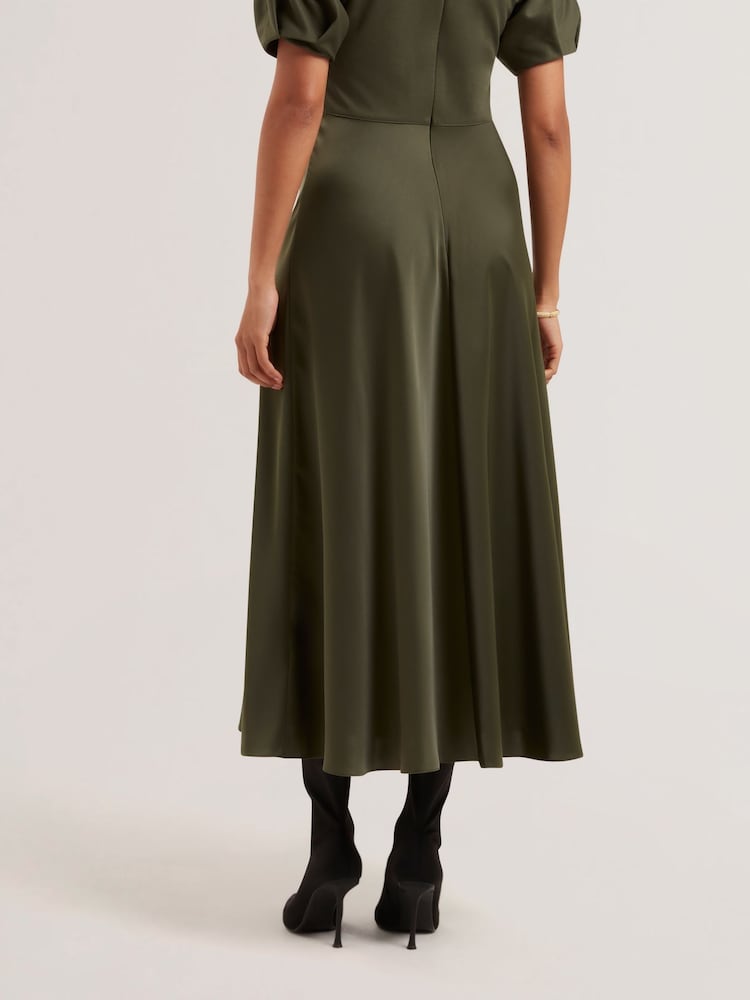 Buy Ted Baker Green Edulis Ponte Bodice Satin Skirt Midi Dress from Next Italy Buy Ted Baker Green Edulis Ponte Bodice Satin Skirt Midi Dress from Next Italy