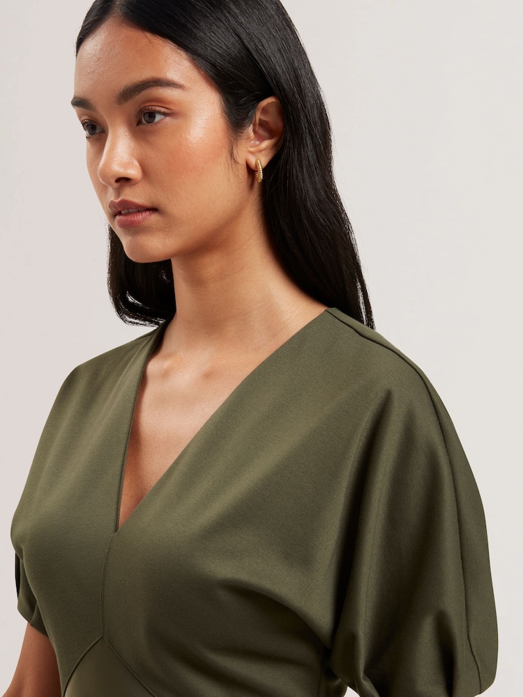 Buy Ted Baker Green Edulis Ponte Bodice Satin Skirt Midi Dress from Next  Norway