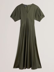 Ted Baker Edulis Ponte Bodice Satin Skirt Midi Dress - Bild 5 von 6
