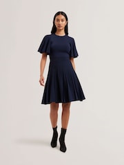 Ted Baker Blue Celinha Angel Sleeve Knitted Maxi Dress - Image 1 of 5
