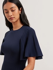 Ted Baker Blue Celinha Angel Sleeve Knitted Maxi Dress - Image 3 of 5