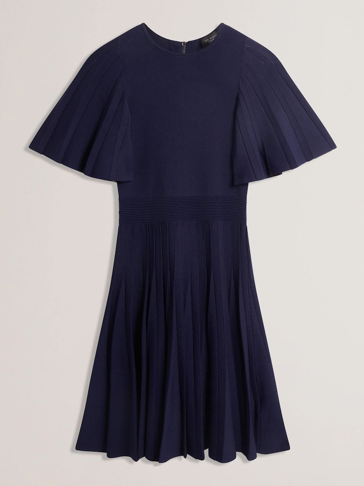 Buy Ted Baker Blue Celinha Angel Sleeve Knitted Maxi Dress from