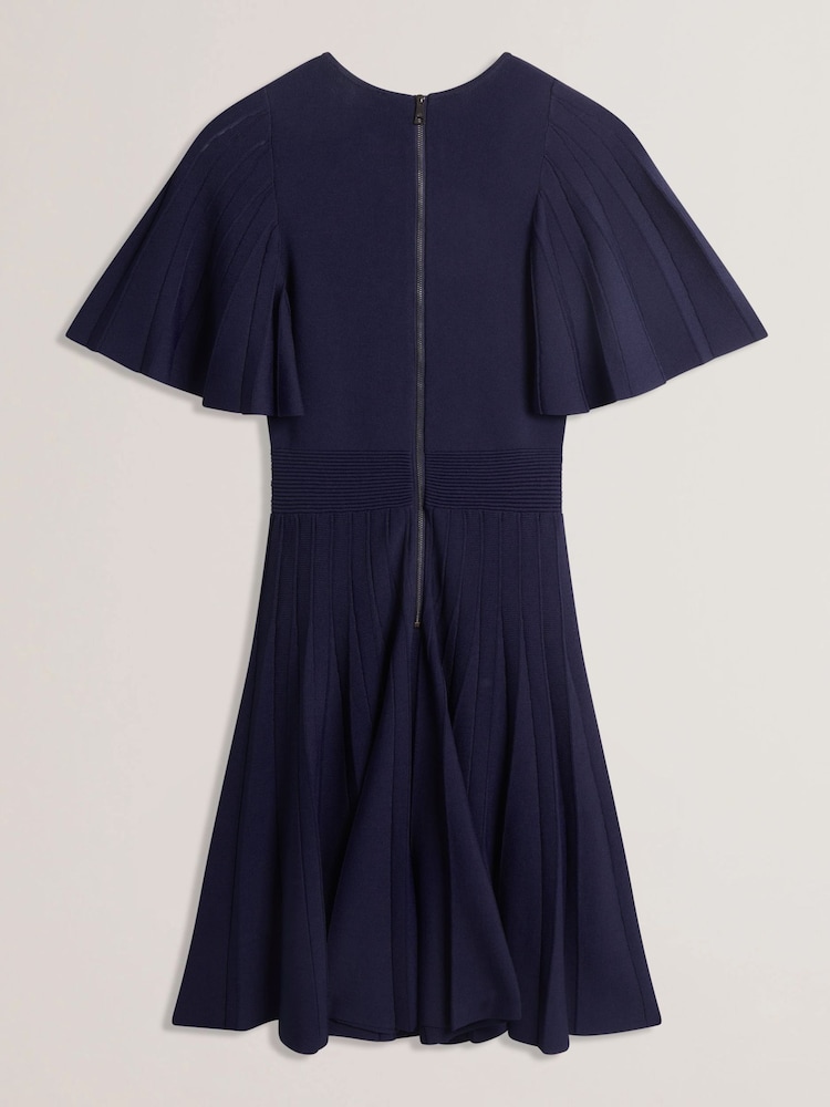Ted Baker Blue Celinha Angel Sleeve Knitted Maxi Dress - Image 5 of 5