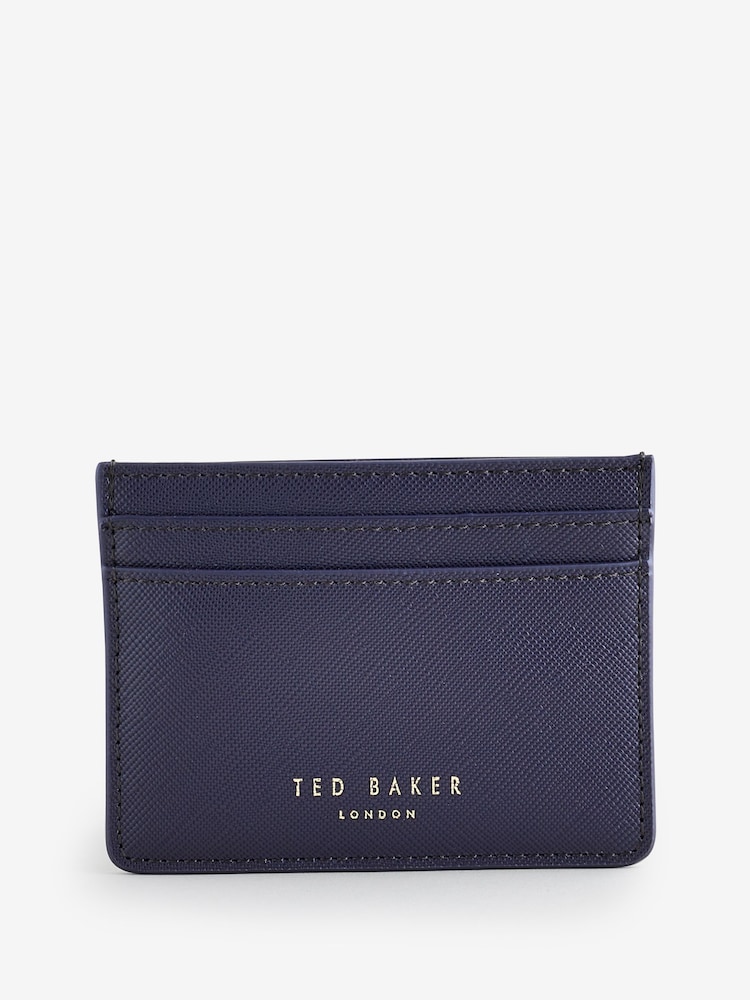 Ted Baker Blue Alumi Saffiano Card Holder - Image 1 of 1 Ted Baker Blue Alumi Saffiano Card Holder - Image 1 of 1