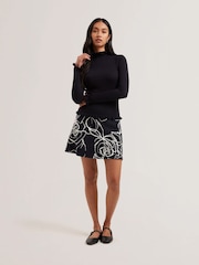 Azul - Suéter Ted Baker Janittt Rib Funnel com babado - Imagem 3 de 6