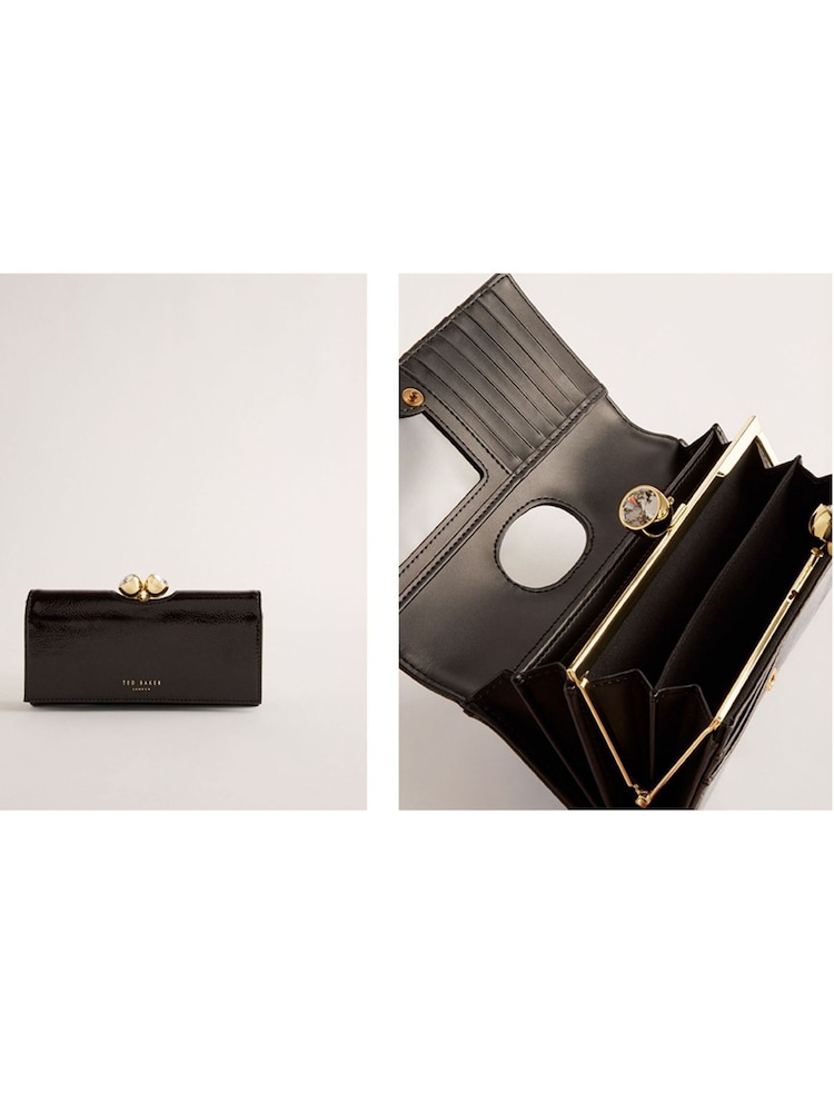 Ted Baker Black Rosyela Large Leather Bobble Purse - Image 4 of 4