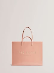 Ted Baker Pink Crikon Crinkle Extra Large Icon Bag - Image 1 of 4