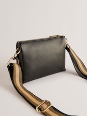 Ted Baker Black Darceyy Branded Webbing Leather Cross-Body Bag - Image 3 of 6