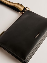 Ted Baker Black Darceyy Branded Webbing Leather Cross-Body Bag - Image 6 of 6