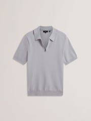 Ted Baker – Fourd – Kurzarm-Polo-Shirt mit Fischgrätenmuster und Reißverschluss - Bild 5 von 6