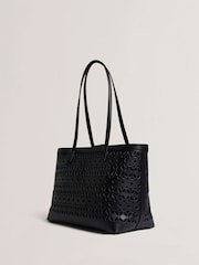 Ted Baker Black Lissyna Laser Cut Mid Shopper Bag - Image 2 of 4