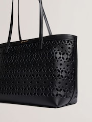 Ted Baker Black Lissyna Laser Cut Mid Shopper Bag - Image 3 of 4