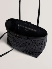 Ted Baker Black Lissyna Laser Cut Mid Shopper Bag - Image 4 of 4