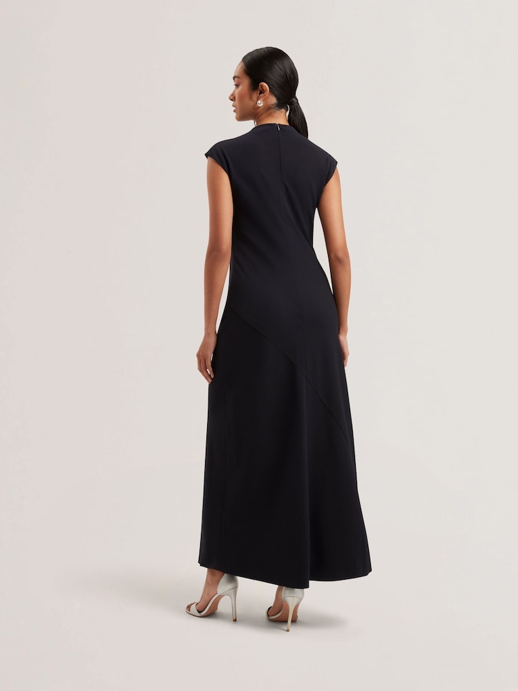Ted Baker Blue Kyamos Drape Detail Slip Maxi Dress - Image 2 of 5 Ted Baker Blue Kyamos Drape Detail Slip Maxi Dress - Image 2 of 5