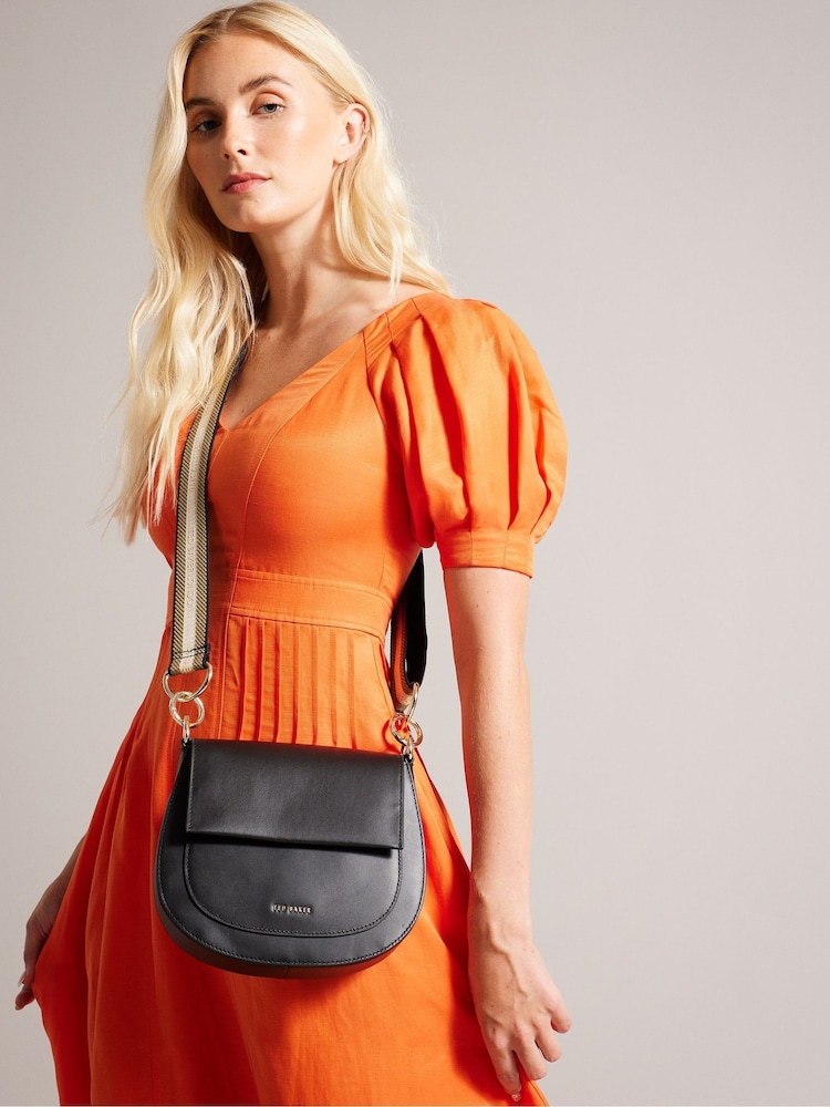 Ted Baker Black Darcell Branded Webbing Satchel Cross-Body Bag - Image 1 of 5