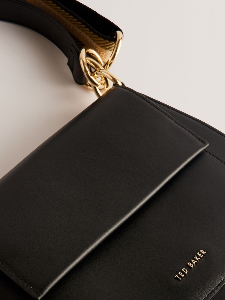 Ted Baker Black Darcell Branded Webbing Satchel Cross-Body Bag - Image 5 of 5 Ted Baker Black Darcell Branded Webbing Satchel Cross-Body Bag - Image 5 of 5