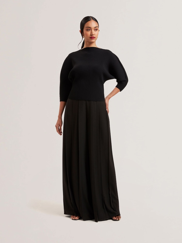 Ted Baker Black Lilabth Sculptured Rib Sweater - Image 1 of 6