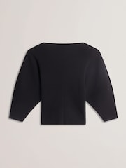 Ted Baker Black Lilabth Sculptured Rib Sweater - Image 5 of 6