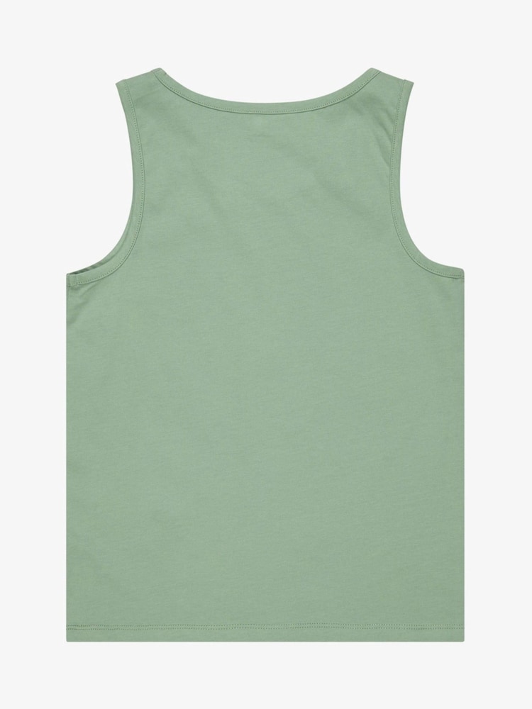 Roxy Green There Is Life Graphic Logo 100% Cotton Vest Top - Image 2 of 3