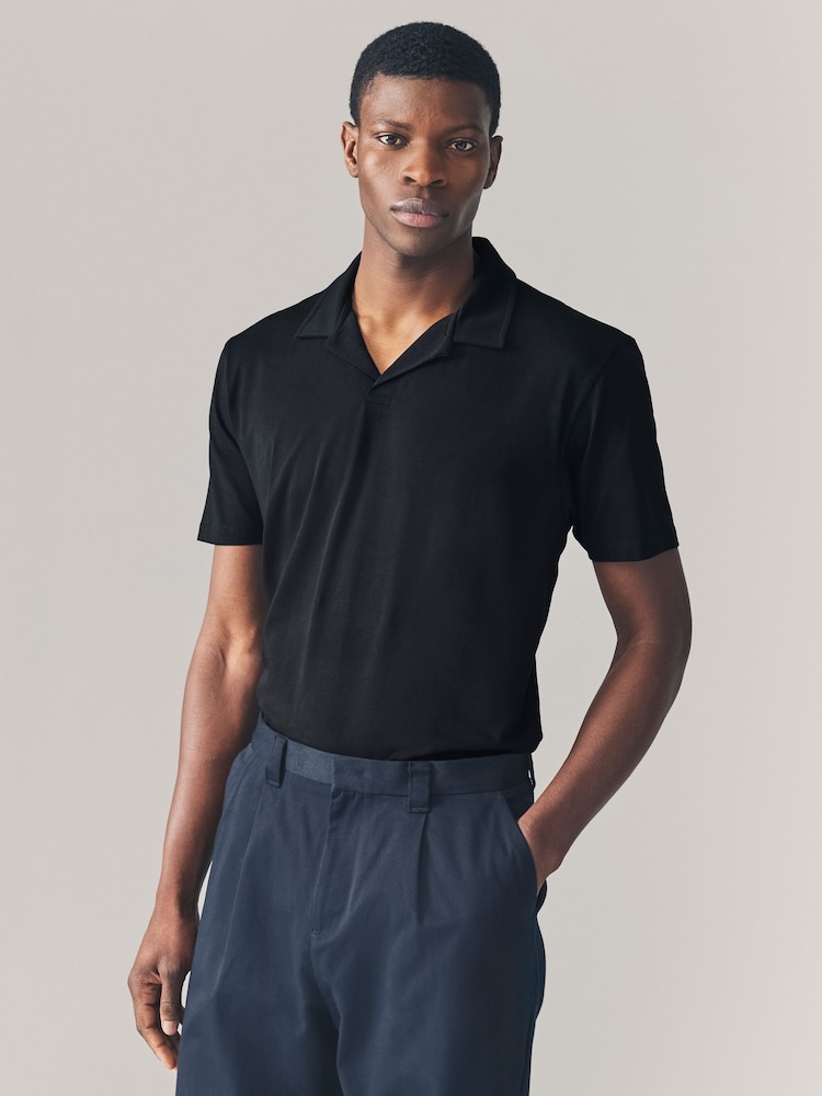 Black / Grey / Sage - Kurzarm-Polo-Shirts mit kubanischem Kragen im 3er-Pack - Image 4 of 12