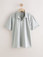 Black / Grey / Sage - Kurzarm-Polo-Shirts mit kubanischem Kragen im 3er-Pack - Image 9 of 12
