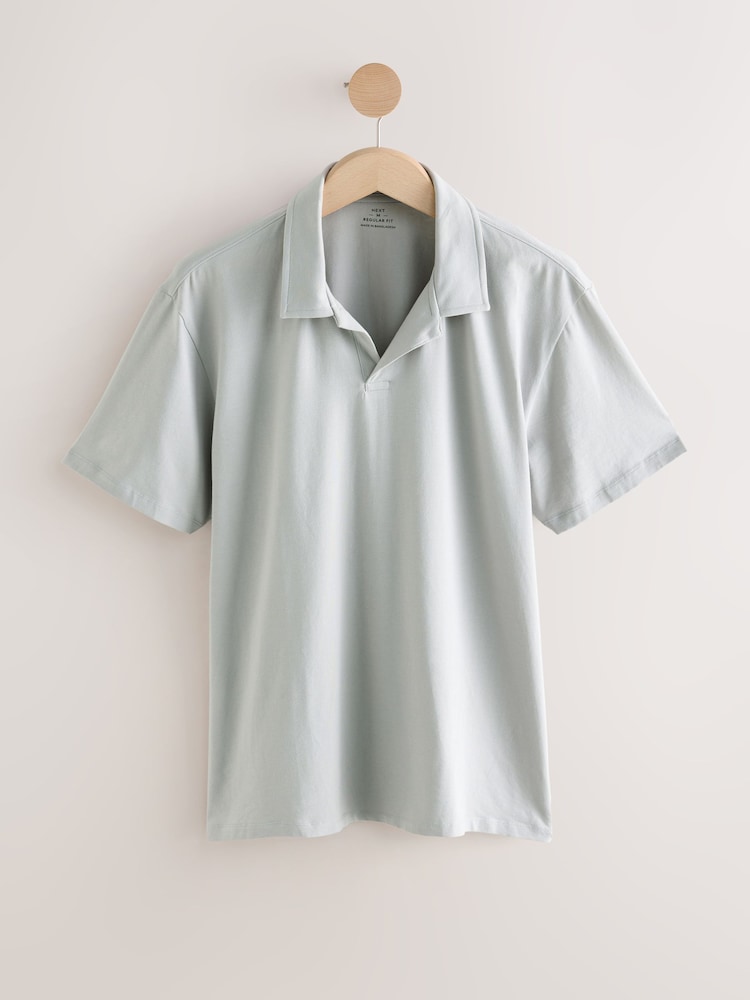 Black / Grey / Sage - Kurzarm-Polo-Shirts mit kubanischem Kragen im 3er-Pack - Image 9 of 12