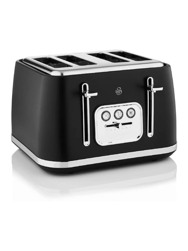 Swan Black Serenity 2100W 4 Slice Toaster - Image 1 of 8